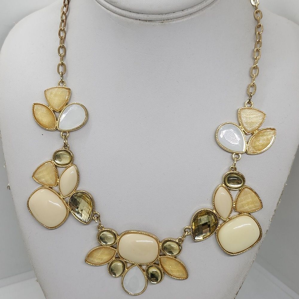 Charming Charlie Yellow And Green Statement Necklace